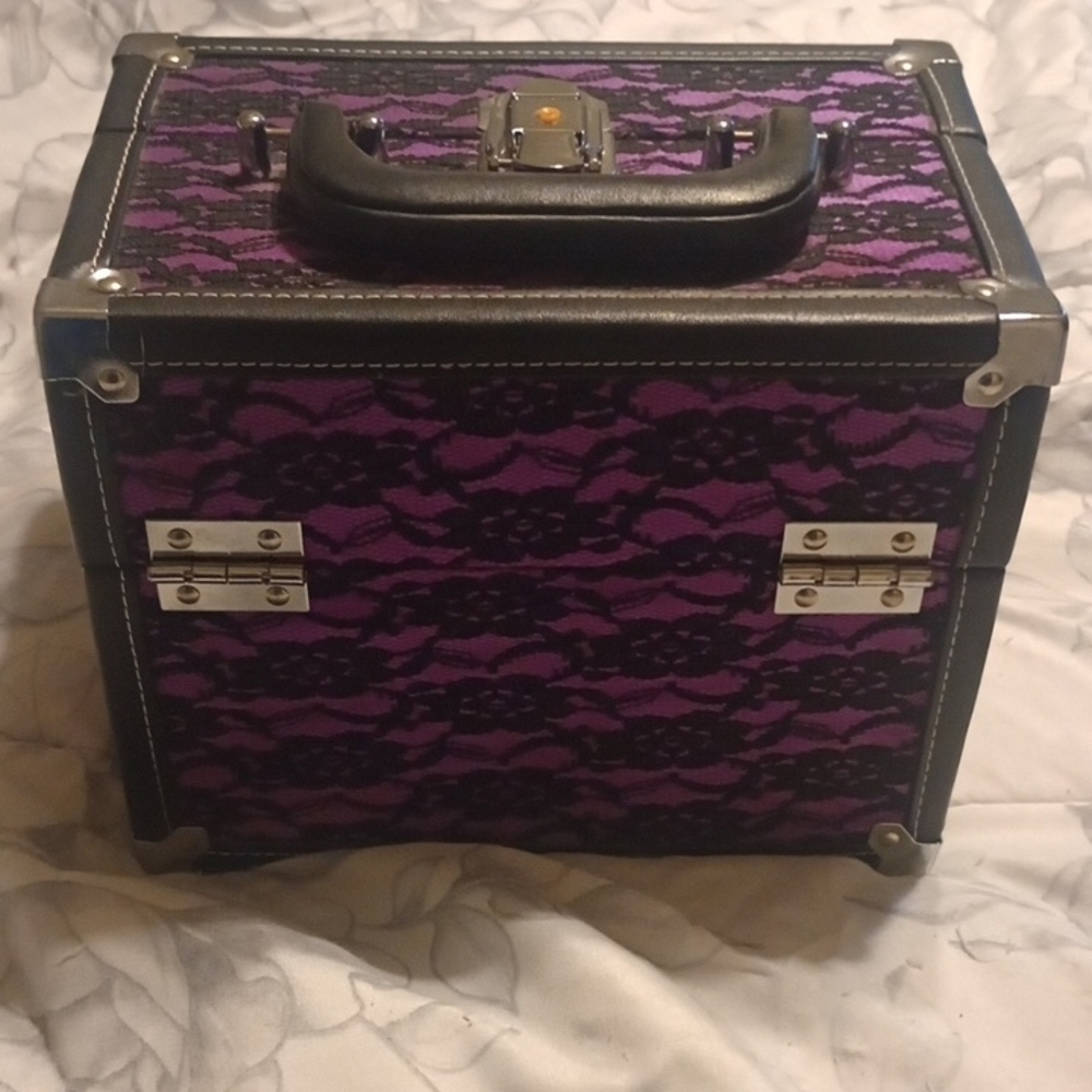 Purple and Black Lace Storage Box - Picture 4 of 4